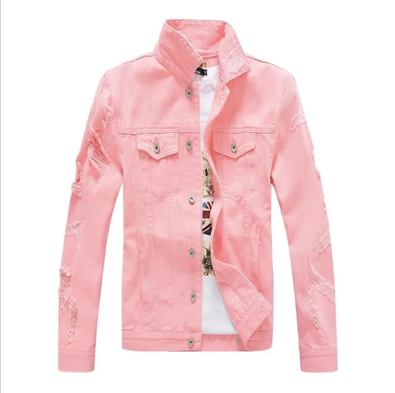 Spring Autumn 2021 Men's Outerwear Coats Fashion Hip Hop Mens Denim Jacket Broken Ripped Jean Jacket
Spring Autumn 2021 Men's Outerwear Coats Fashion Hip Hop Mens Denim Jacket Broken Ripped Jean Jacket