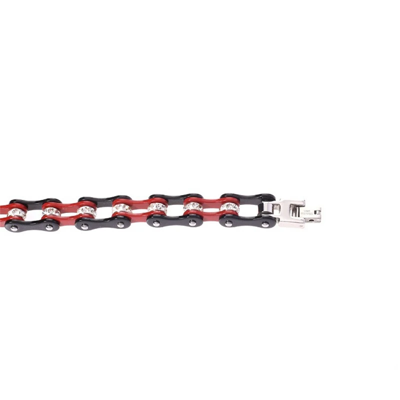 2021 New Style Red Color Stainless Steel Bicycle Chain Bracelets For Women Charm 10mm Wristband Bangle With Crystal Jewelry Gift
2021 New Style Red Color Stainless Steel Bicycle Chain Bracelets For Women Charm 10mm Wristband Bangle With Crystal Jewelry Gift