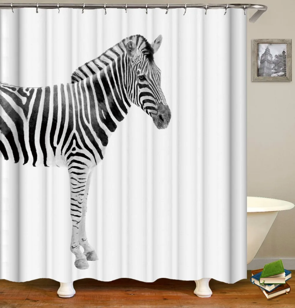 Black and White Stripes Zebra Pattern Bathroom Shower Curtain Cartoon Animal Bathroom Curtain Bath Decor Polyester Cloth Fabric
Black and White Stripes Zebra Pattern Bathroom Shower Curtain Cartoon Animal Bathroom Curtain Bath Decor Polyester Cloth Fabric
