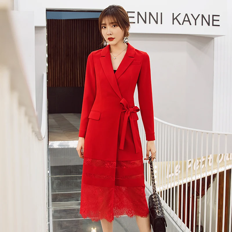 YIGELILA Fashion High Quality Red Dress Turn Down Collar Full Sleeves Elegant Dress Mid-calf With Belt Office Lady Dress 65390
YIGELILA Fashion High Quality Red Dress Turn Down Collar Full Sleeves Elegant Dress Mid-calf With Belt Office Lady Dress 65390