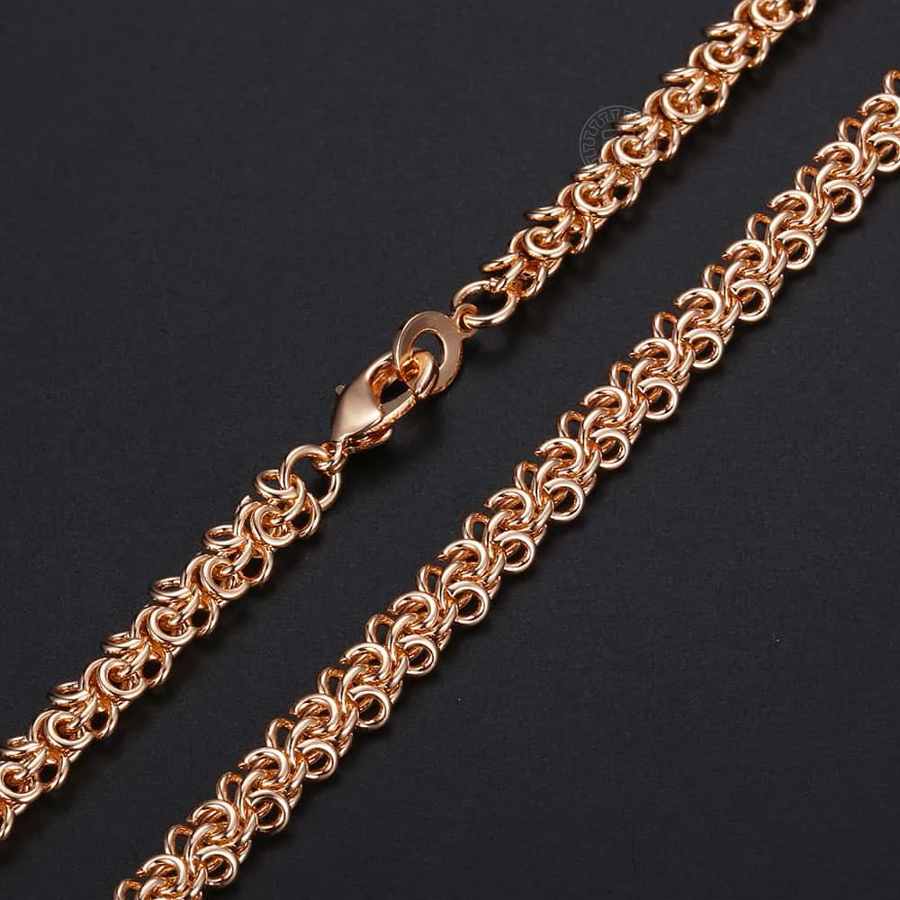 6mm Necklace for Mens Womens Swirl Link Chain Rose Gold Filled Necklace Fashion Wedding Party Jewelry Gifts 50/60cm DCN13
6mm Necklace for Mens Womens Swirl Link Chain Rose Gold Filled Necklace Fashion Wedding Party Jewelry Gifts 50/60cm DCN13