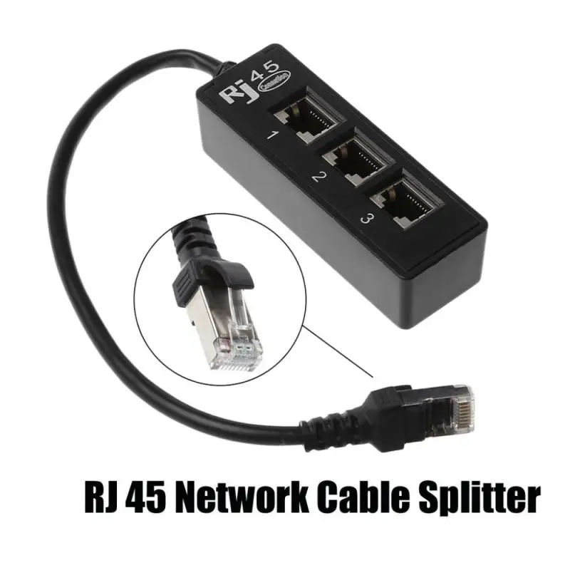 LAN Ethernet Network RJ45 1 To 3 Connector Splitter Adapter Cable 3 x RJ45 Female Connector 1 x RJ45 Male Plug Computer Cables
LAN Ethernet Network RJ45 1 To 3 Connector Splitter Adapter Cable 3 x RJ45 Female Connector 1 x RJ45 Male Plug Computer Cables