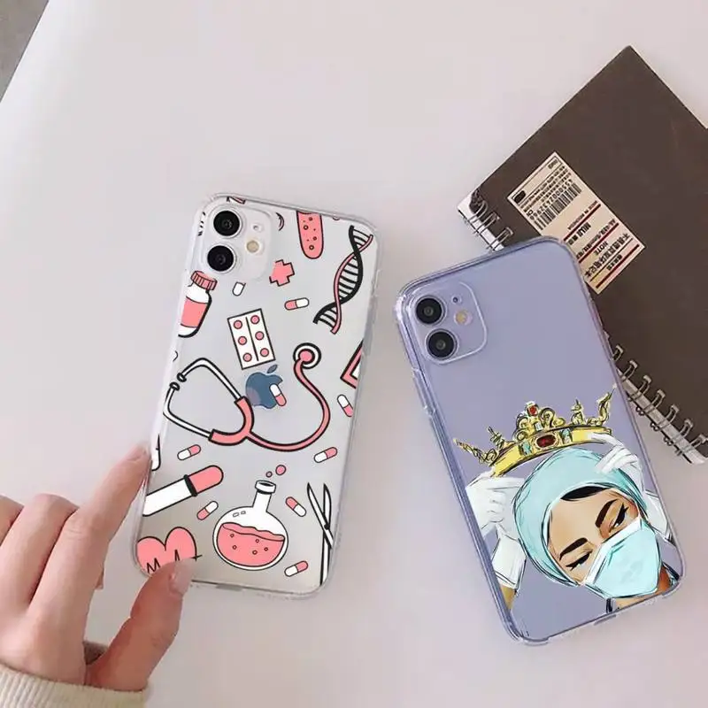 Medicine Doctor Nurse Phone Case Clear Transparent for iPhone 11 12 13 mini pro XS MAX 8 7 6 6S Plus X 5S SE XR 2020
Medicine Doctor Nurse Phone Case Clear Transparent for iPhone 11 12 13 mini pro XS MAX 8 7 6 6S Plus X 5S SE XR 2020