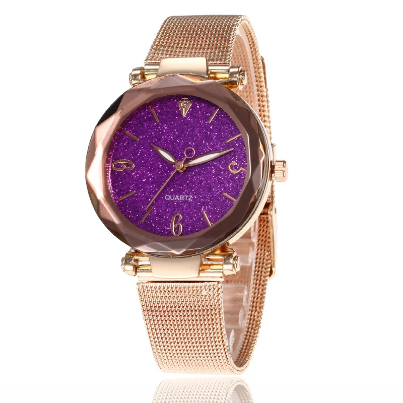 2021 Popular Crystal Starry Sky Watch Fashionable Rose Gold Alloy Mesh Belt Women's Watch Hot Selling Student Fashion Watch
2021 Popular Crystal Starry Sky Watch Fashionable Rose Gold Alloy Mesh Belt Women's Watch Hot Selling Student Fashion Watch