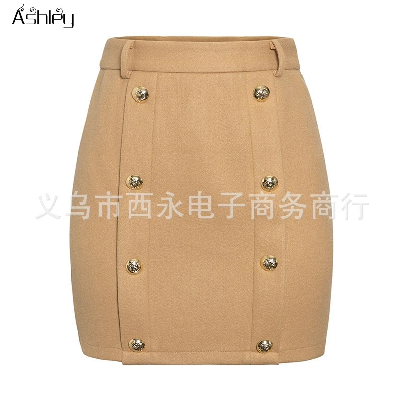 Ashley Elegant solid double breasted slim women skirt Middle waist bodycon skirt Office autumn winter short skirt ladies
Ashley Elegant solid double breasted slim women skirt Middle waist bodycon skirt Office autumn winter short skirt ladies