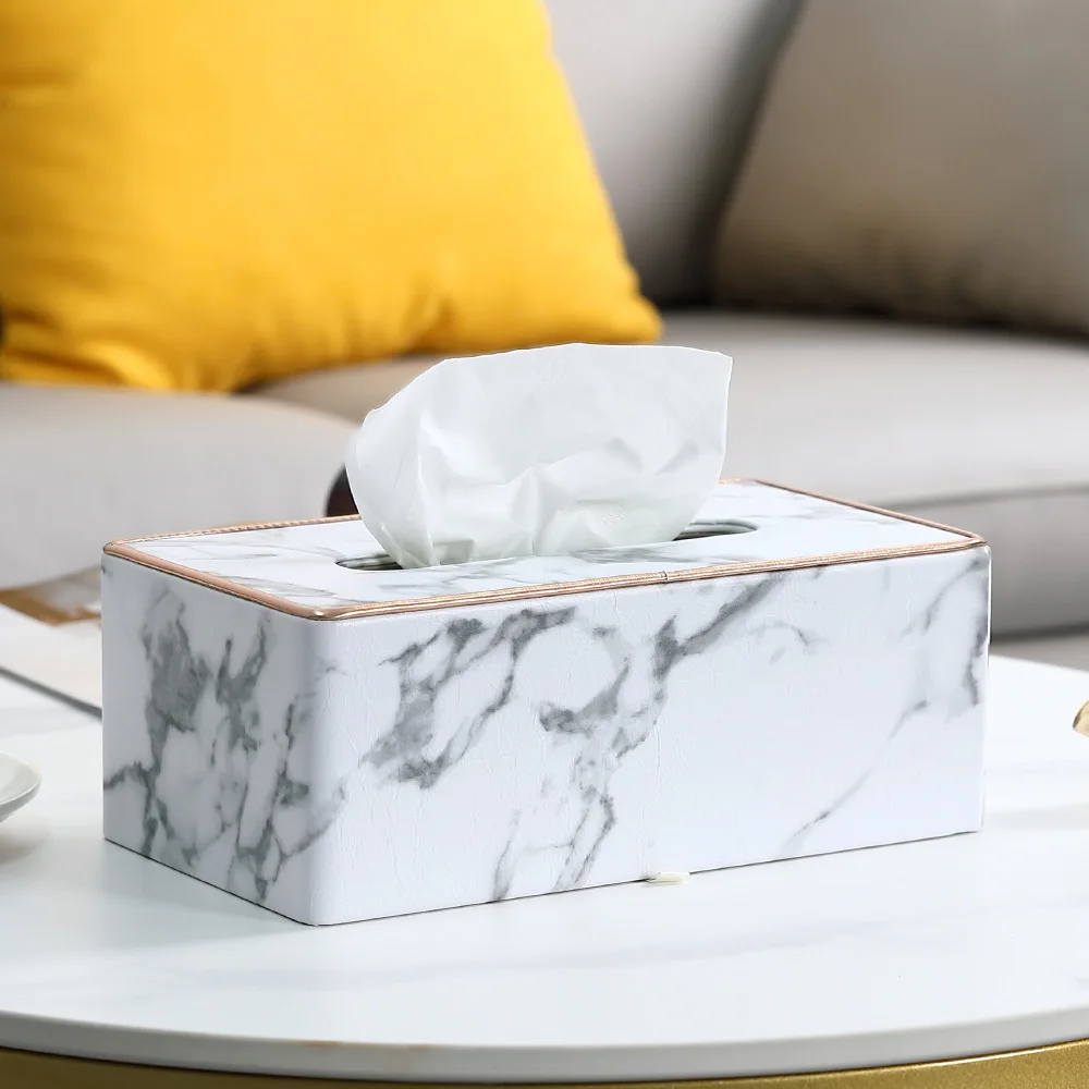 Marble Pattern Leather Rectangular Tissue Box Desktop Paper Towel Holder Napkin Storage Container Home Office Decoration
Marble Pattern Leather Rectangular Tissue Box Desktop Paper Towel Holder Napkin Storage Container Home Office Decoration