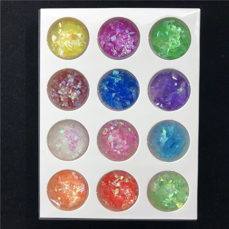 12BOX/SET Nail Glitter Shell Flakes Iridescent Broken Chip Glass Shell Flakes DIY Nail Tips Art Decoration Irregular Shell Flake
12BOX/SET Nail Glitter Shell Flakes Iridescent Broken Chip Glass Shell Flakes DIY Nail Tips Art Decoration Irregular Shell Flake