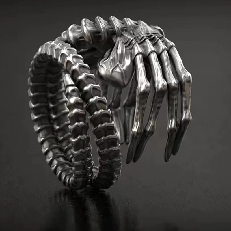 Punkboy Biker Vintage Wild Skull Palm Ring Dark Paw Skeleton Hand Bone Ghost Claw Ring for Men Party Anniversary Gothic Jewelry
Punkboy Biker Vintage Wild Skull Palm Ring Dark Paw Skeleton Hand Bone Ghost Claw Ring for Men Party Anniversary Gothic Jewelry