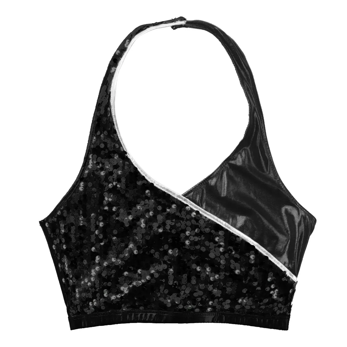 Women Dance Costume Ballet Dance Crop Top Shiny Metallic Sequined Halter Neck Bustier Vest Crop Tops Dancewear Sexy Clubwear
Women Dance Costume Ballet Dance Crop Top Shiny Metallic Sequined Halter Neck Bustier Vest Crop Tops Dancewear Sexy Clubwear