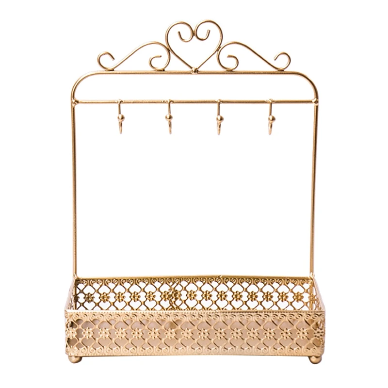 Jewelry Organizer Display Stand with Ring Tray Table Top Jewelry Hanging Holder for Earring Necklace Bracelet
Jewelry Organizer Display Stand with Ring Tray Table Top Jewelry Hanging Holder for Earring Necklace Bracelet