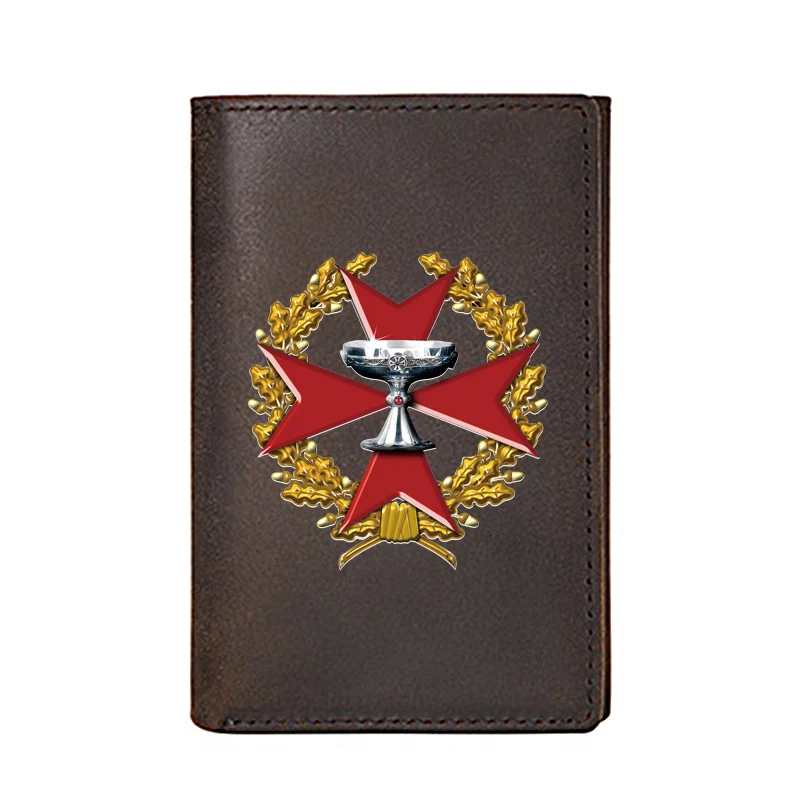 Personality Genuine Leather Wallet For Men High Quality Holy Grail of Christ Business Card Holders Male Purses Short Money Bags
Personality Genuine Leather Wallet For Men High Quality Holy Grail of Christ Business Card Holders Male Purses Short Money Bags