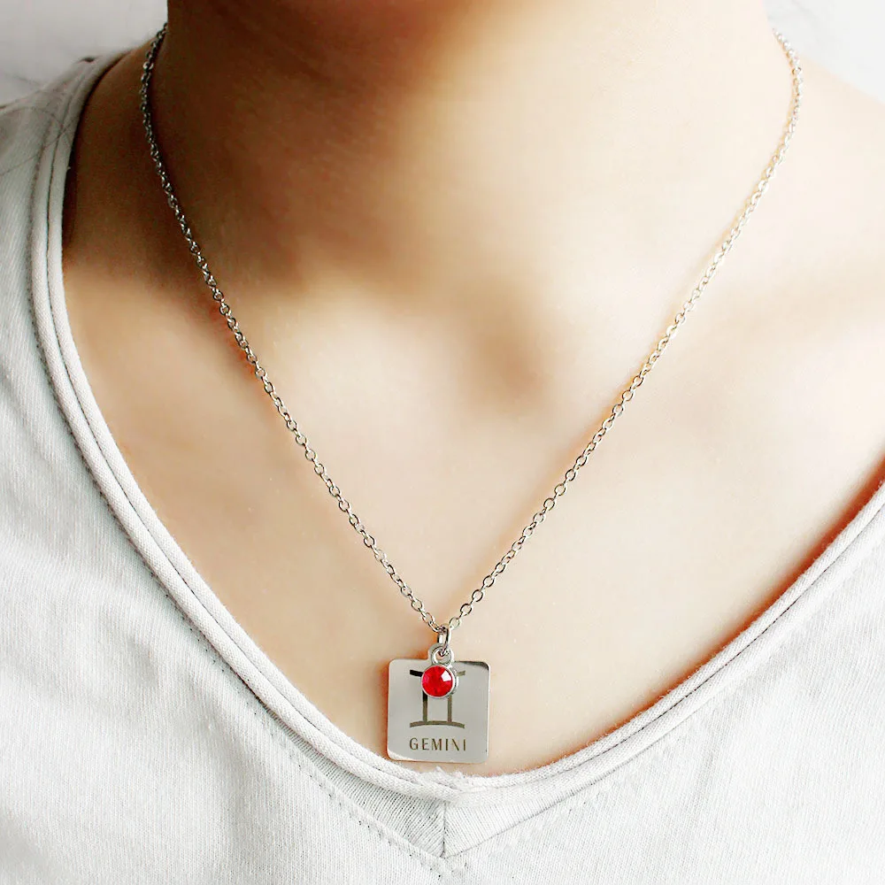12 Constellation Necklace Women Square Pendant Stainless Steel Casual Exquisite Ladies Elegant Temperament Fashion Gift Jewelry
12 Constellation Necklace Women Square Pendant Stainless Steel Casual Exquisite Ladies Elegant Temperament Fashion Gift Jewelry