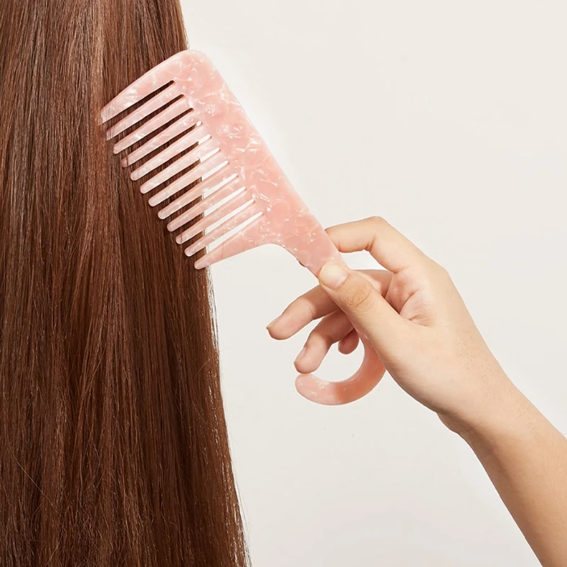 Q1QD Pink Cellulose Acetate Wide Tooth Comb Cellulose Acetate Marble Texture for Women Apply to Curly Wet Dry Thick Hair
Q1QD Pink Cellulose Acetate Wide Tooth Comb Cellulose Acetate Marble Texture for Women Apply to Curly Wet Dry Thick Hair