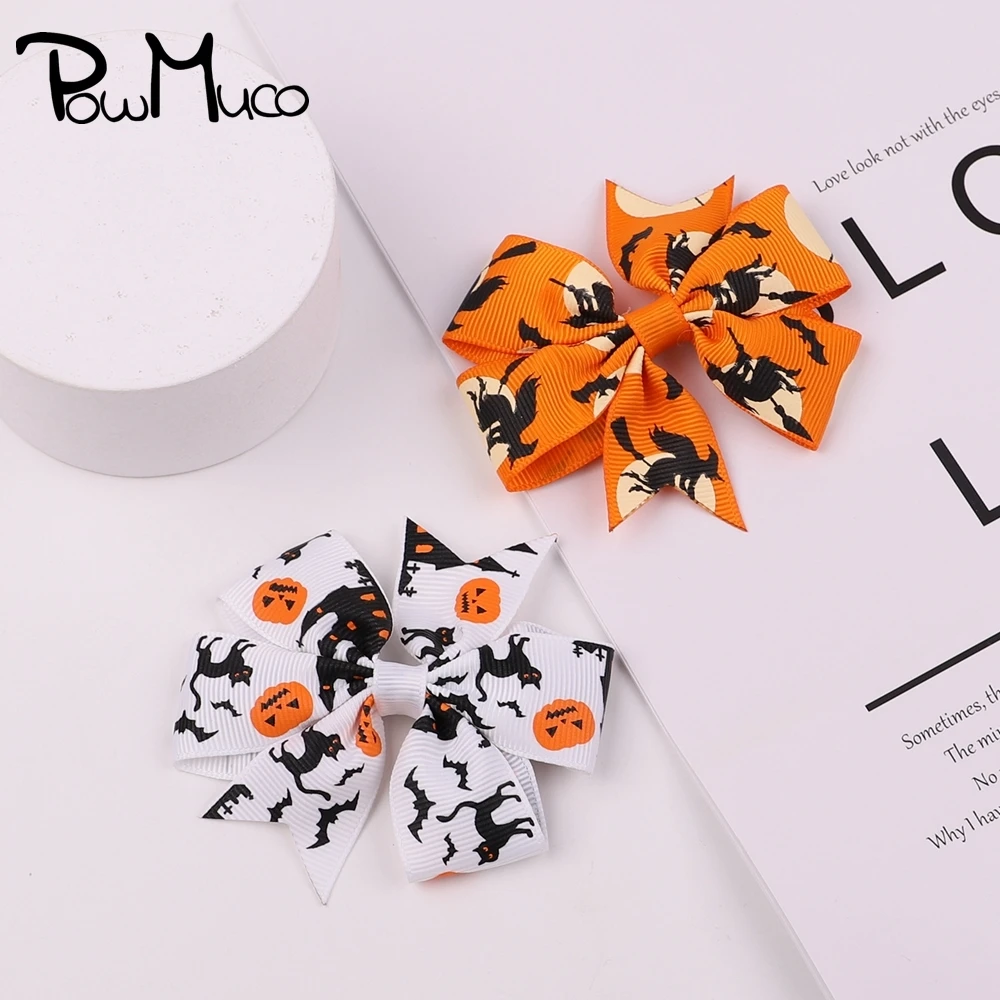 Powmuco Halloween Children's Printed Bowknot Hair Clips Fashion Cartoon Ribbon Bows Hairpins Infant Headwear Photography Props
Powmuco Halloween Children's Printed Bowknot Hair Clips Fashion Cartoon Ribbon Bows Hairpins Infant Headwear Photography Props