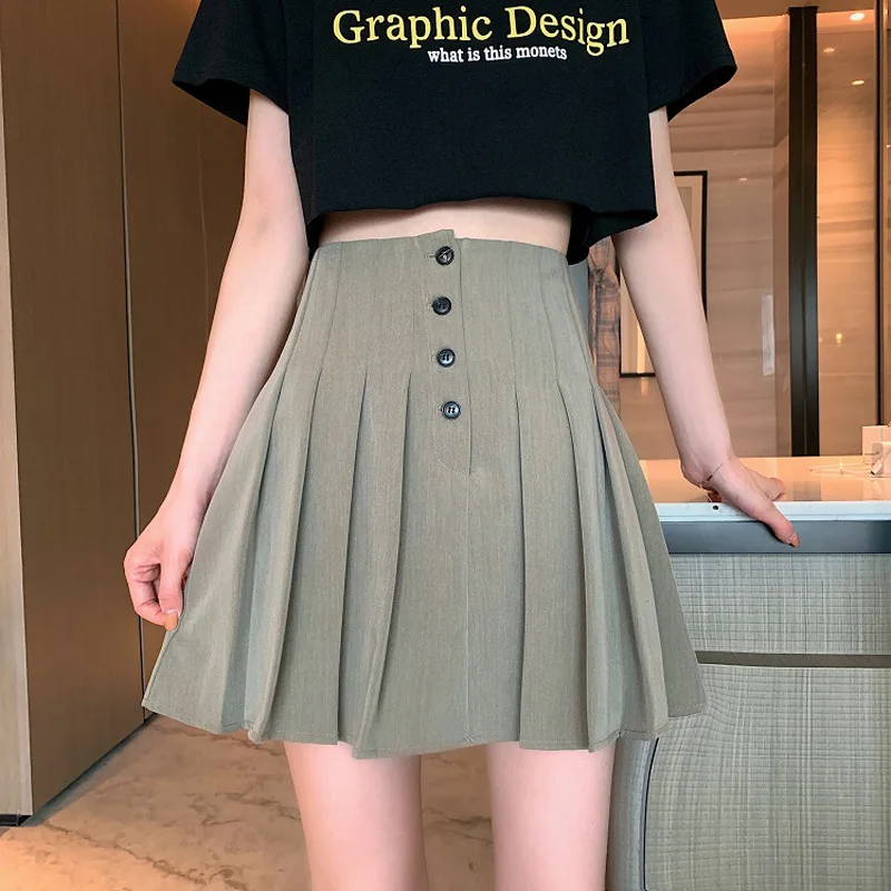 Женская плиссированная юбка с пуговицами и высокой талией, сшитая Студенческая плиссированная юбка, Женская Милая танцевальная мини-юбка д...
Женская плиссированная юбка с пуговицами и высокой талией, сшитая Студенческая плиссированная юбка, Женская Милая танцевальная мини-юбка д...