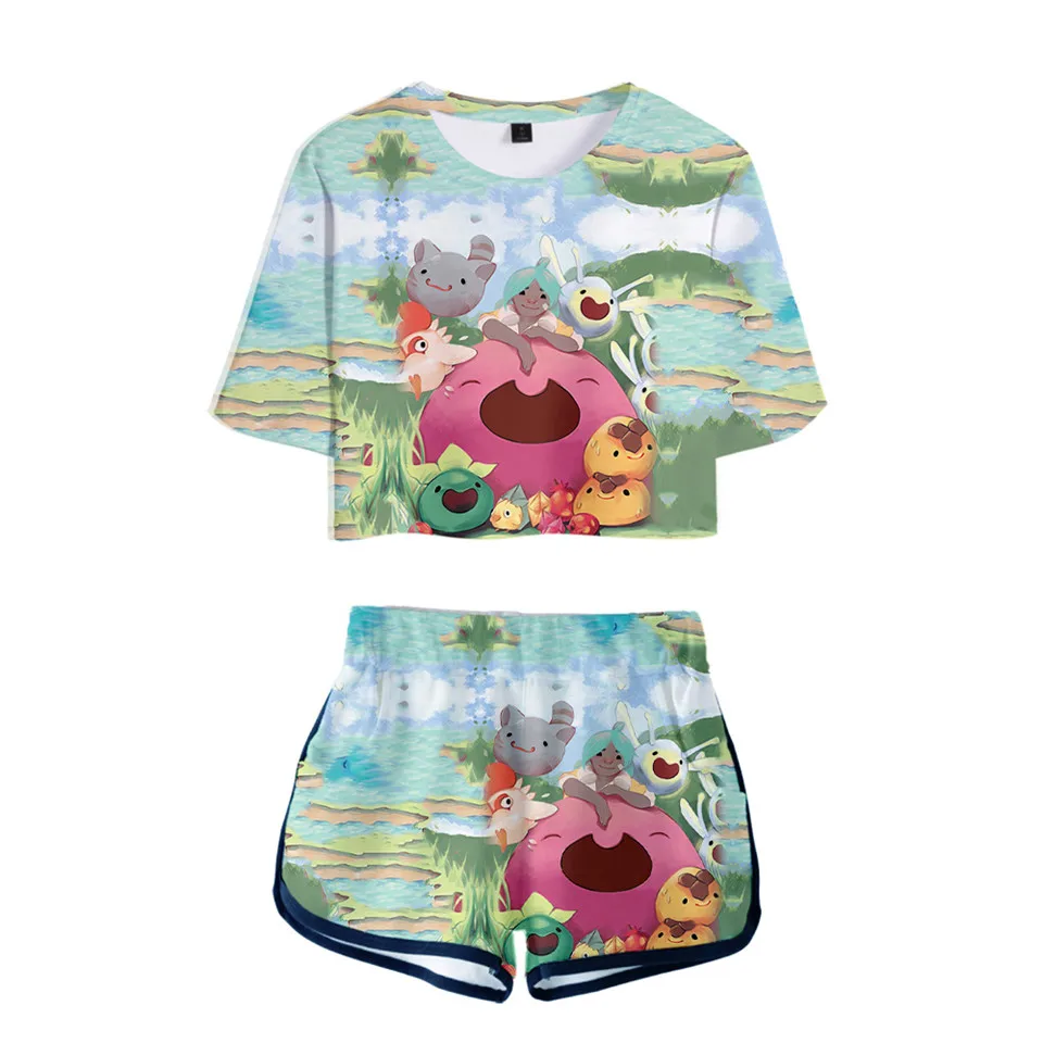 New 2 Piece Set Slime Rancher 3D T Shirt Sets Streetwear Tops girls Shorts Sportswear Summer Short Pants Suit women Tracksuit
New 2 Piece Set Slime Rancher 3D T Shirt Sets Streetwear Tops girls Shorts Sportswear Summer Short Pants Suit women Tracksuit