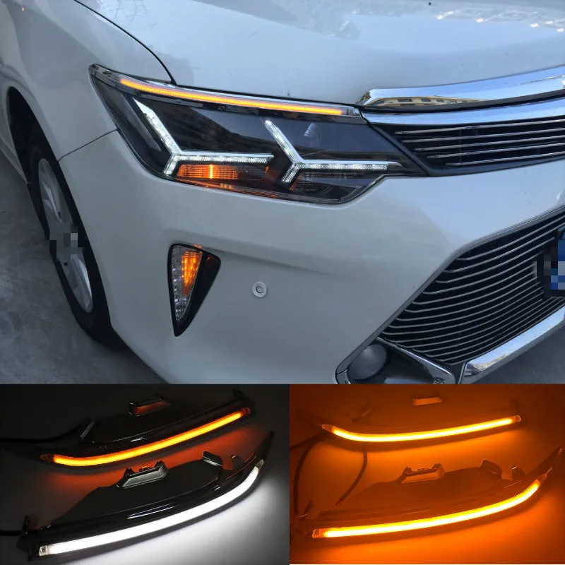 2PCS Car Headlight Eyebrow Decoration Yellow Turn Signal DRL LED Daytime Running Light For Toyota Camry 2015-2018
2PCS Car Headlight Eyebrow Decoration Yellow Turn Signal DRL LED Daytime Running Light For Toyota Camry 2015-2018