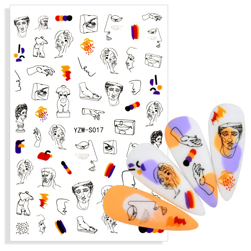 2022 New Nails Sticker Abstract Lady Face Flower Leaves Nail Art Stickers DIY Manicure Decorations Decals
2022 New Nails Sticker Abstract Lady Face Flower Leaves Nail Art Stickers DIY Manicure Decorations Decals
