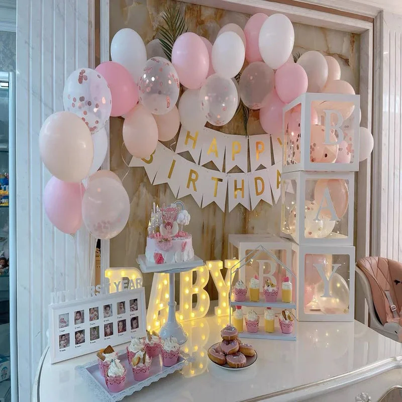 Baby shower Alphabet Name Transparent Packing Box Birthday Balloon Box Wedding 1st Birthday Party Decor Kids Latex Balloon Girl
Baby shower Alphabet Name Transparent Packing Box Birthday Balloon Box Wedding 1st Birthday Party Decor Kids Latex Balloon Girl