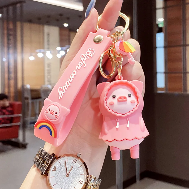 2021 Raincoat Piglet Keychain Pendant Car Keychains Creative Soft Silicone Cartoon Animal Pendant Bag Doll Keyring
2021 Raincoat Piglet Keychain Pendant Car Keychains Creative Soft Silicone Cartoon Animal Pendant Bag Doll Keyring