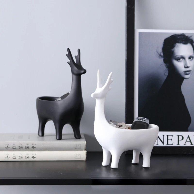 E8BD Nordic Creative Resin Deer Crafts Ornament Multi-function Key Holder Animal Statue Sculpture Desktop Storage Box Jewelry
E8BD Nordic Creative Resin Deer Crafts Ornament Multi-function Key Holder Animal Statue Sculpture Desktop Storage Box Jewelry