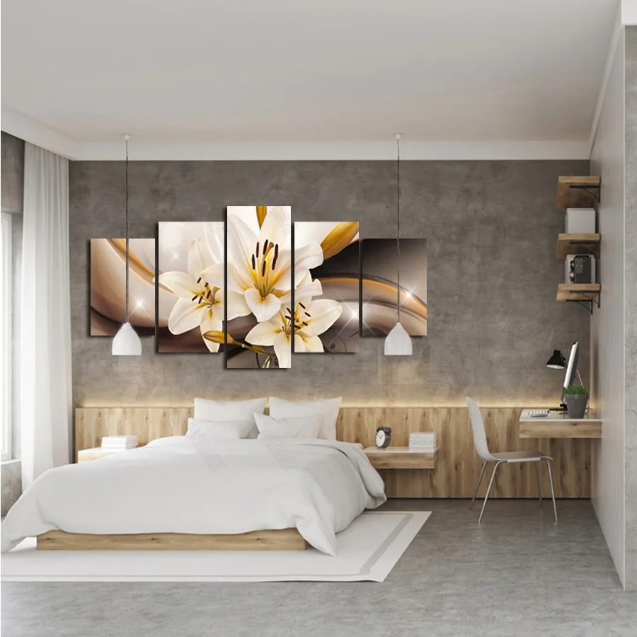 Modern Style Canvas Material Decoration Painting Light Yellow Lily and Ribbon Design Background Poster Living Room Furniture
Modern Style Canvas Material Decoration Painting Light Yellow Lily and Ribbon Design Background Poster Living Room Furniture