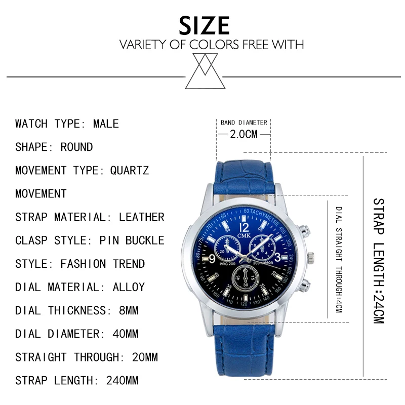 Brand CMK Business Mens Watches Casual Luxury Leather strap Men Blue Ray Glass Quartz Watch Fashion Cool Clock Relogio Masculino
Brand CMK Business Mens Watches Casual Luxury Leather strap Men Blue Ray Glass Quartz Watch Fashion Cool Clock Relogio Masculino