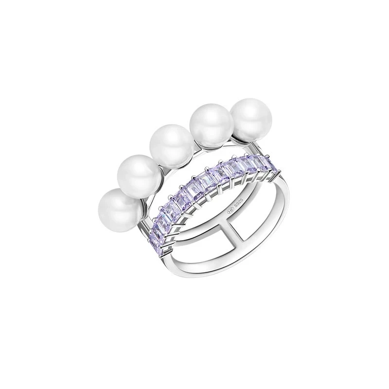 SOELLE Fashion Lovely 925 Sterling Silver Lavender Zircon Double Ring with Pearls Stones Women Girls Luxury Brand Jewelry Gift
SOELLE Fashion Lovely 925 Sterling Silver Lavender Zircon Double Ring with Pearls Stones Women Girls Luxury Brand Jewelry Gift