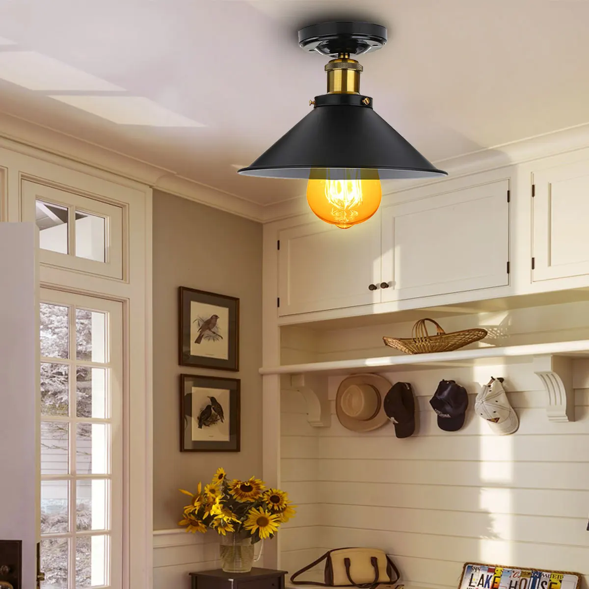 1/2Pcs E27 Round Pendant Hanging Light Lampshade Industrial Vintage Bar Dining Room Flush Mount Ceiling Light Shade Metal
1/2Pcs E27 Round Pendant Hanging Light Lampshade Industrial Vintage Bar Dining Room Flush Mount Ceiling Light Shade Metal