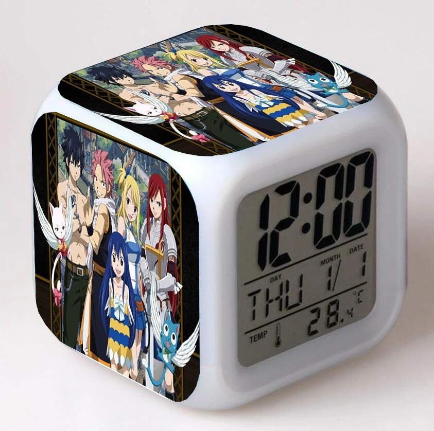 Anime Fairy Tail Cartoon LED 7 Color Flash Digital Alarm Clocks Night Light Bedroom Desk Clock Alarm-Clock despertador
Anime Fairy Tail Cartoon LED 7 Color Flash Digital Alarm Clocks Night Light Bedroom Desk Clock Alarm-Clock despertador