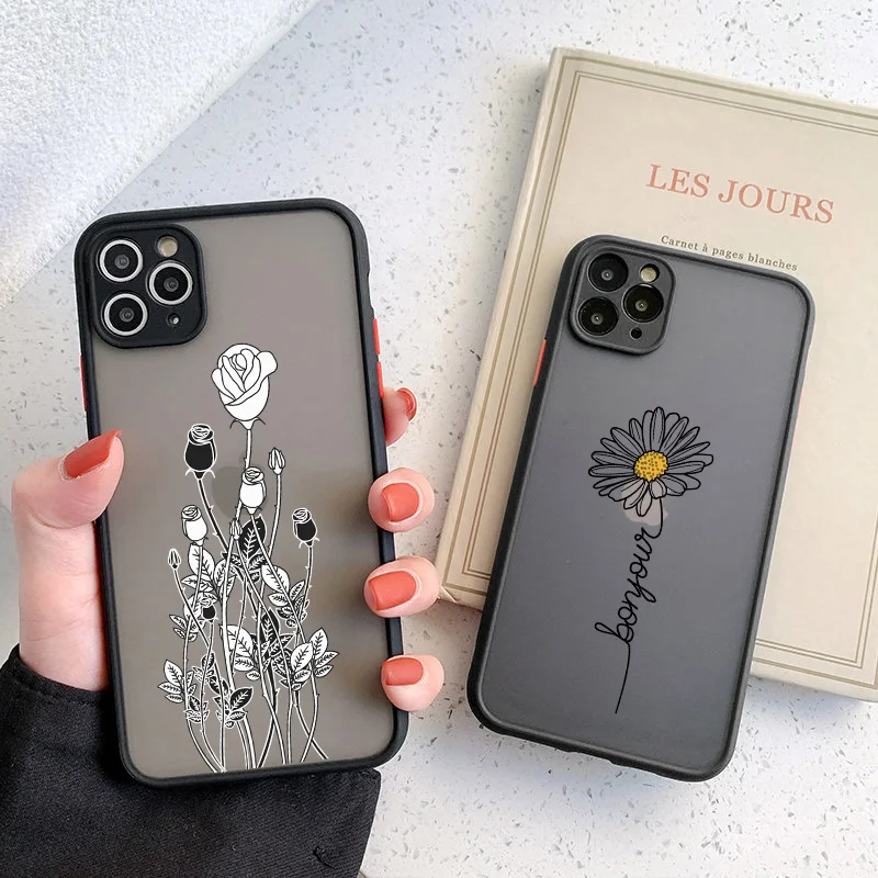 Funda de telfono para iPhone 11, 12 Pro Max, X, XR, Xs Max, patrn de flores, a prueba de golpes, mate, transparente, funda
Funda de telfono para iPhone 11, 12 Pro Max, X, XR, Xs Max, patrn de flores, a prueba de golpes, mate, transparente, funda