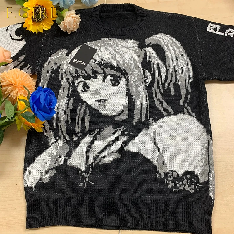 Свитер аниме Death Note Misa Amane для косплея, Привлекательный Топ из искусственной кожи, вязаный свитер с длинными рукавами, вязаная одежда
Свитер аниме Death Note Misa Amane для косплея, Привлекательный Топ из искусственной кожи, вязаный свитер с длинными рукавами, вязаная одежда