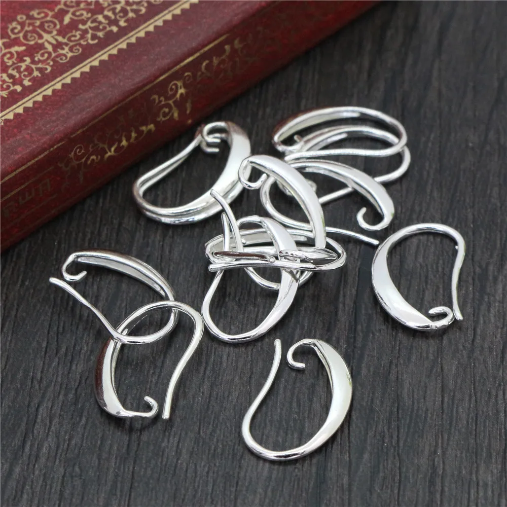 13x19mm 20pcs High Quality Silver Plated Brass French Earring Hooks Wire Settings Base Settings Whole Sale (L2-29)
13x19mm 20pcs High Quality Silver Plated Brass French Earring Hooks Wire Settings Base Settings Whole Sale (L2-29)