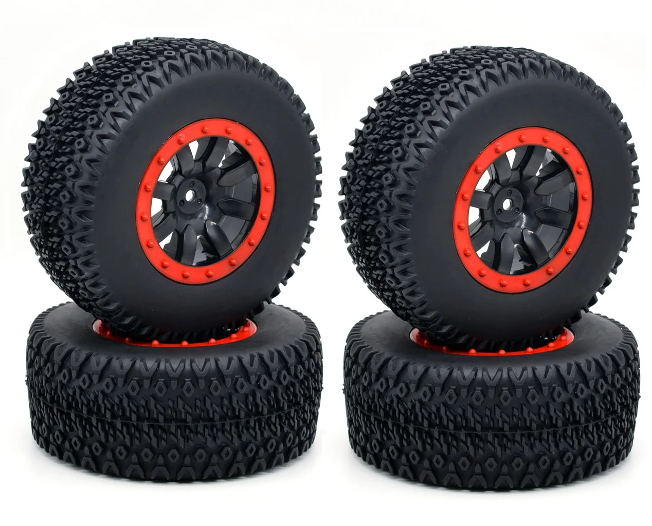 

1:10 RC Remote Control Model Cars Short-course Truck Tire Off-road vehicle Buggy Tires Wheel Wheels Huanqi 727 REMO Parts