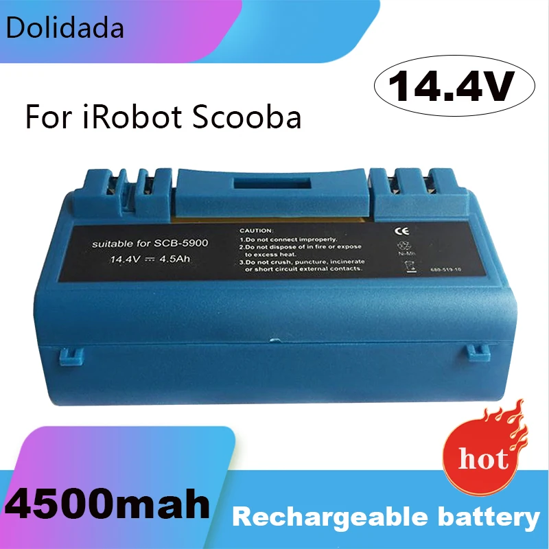 Vacuum Cleaner Battery 14.4V 4500mAh Ni-MH Rechargeable Battery for iRobot Scooba 340 34001 350 380 385 390 5800 5900 6000
Vacuum Cleaner Battery 14.4V 4500mAh Ni-MH Rechargeable Battery for iRobot Scooba 340 34001 350 380 385 390 5800 5900 6000