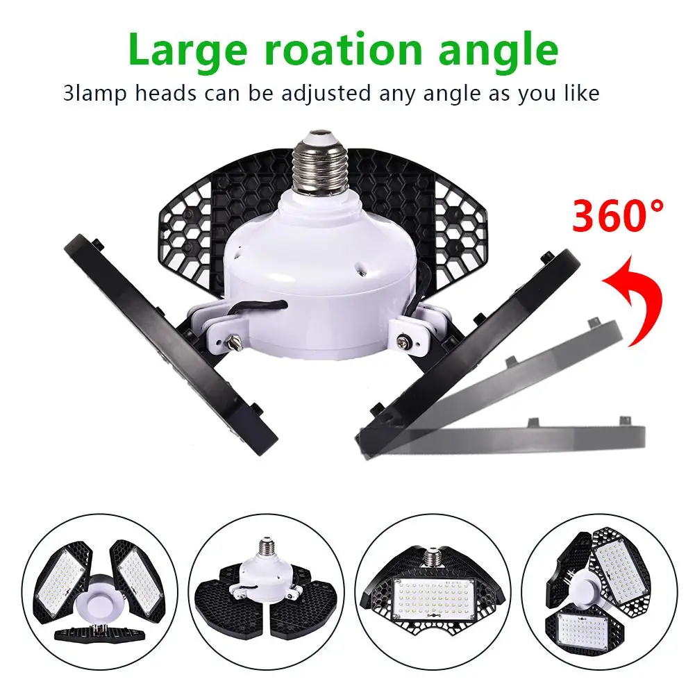 LED Garage Lights,100W Deformable LED Garage Ceiling Lights12500 LM CRI 80 Led Shop Lights for Garage, Garage Lights with 3 Adju
LED Garage Lights,100W Deformable LED Garage Ceiling Lights12500 LM CRI 80 Led Shop Lights for Garage, Garage Lights with 3 Adju