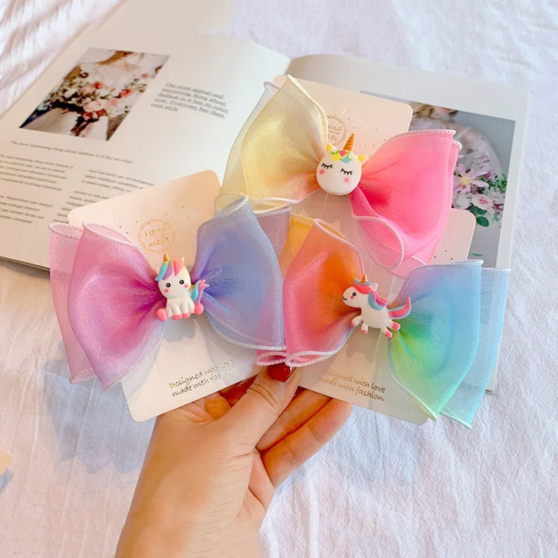9pcs/lot Cartoon Unicorn Decor Hair Bows Clips for Girls Handmade Sweet Color Pink Blue Hairpin Kids Grip Barrettes Accessories
9pcs/lot Cartoon Unicorn Decor Hair Bows Clips for Girls Handmade Sweet Color Pink Blue Hairpin Kids Grip Barrettes Accessories