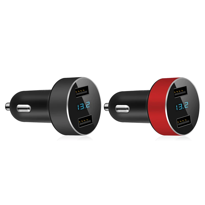 Dual USB Car Charger, 4.8A Output Car Adapter, Cigarette-Lighter Voltage Meter for iPhone,iPad,Samsung,LG, Etc
Dual USB Car Charger, 4.8A Output Car Adapter, Cigarette-Lighter Voltage Meter for iPhone,iPad,Samsung,LG, Etc