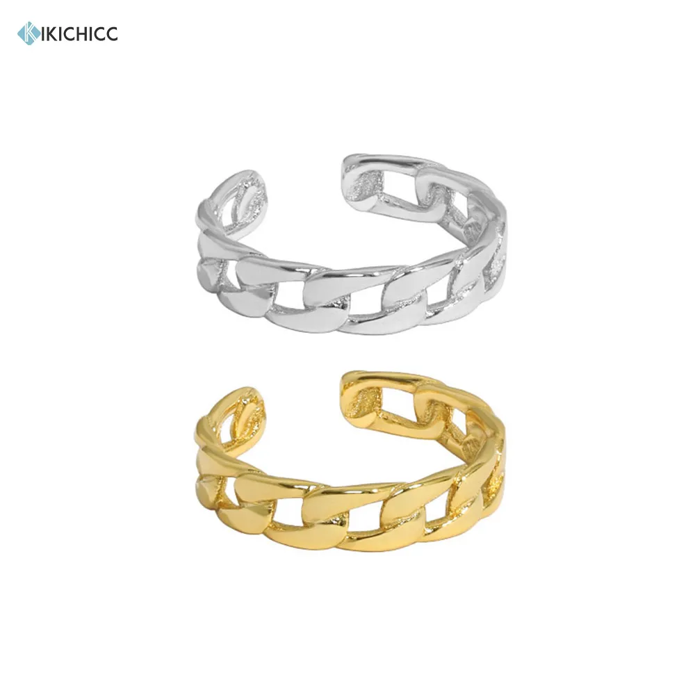 Кольца KIKICHICC, 925 пробы, серебряная с золотом цепь, с изменяемым размером, Женские Ювелирные изделия, 2021 рок, панковские геометрические, нерегулярные ювелирные изделия
Кольца KIKICHICC, 925 пробы, серебряная с золотом цепь, с изменяемым размером, Женские Ювелирные изделия, 2021 рок, панковские геометрические, нерегулярные ювелирные изделия