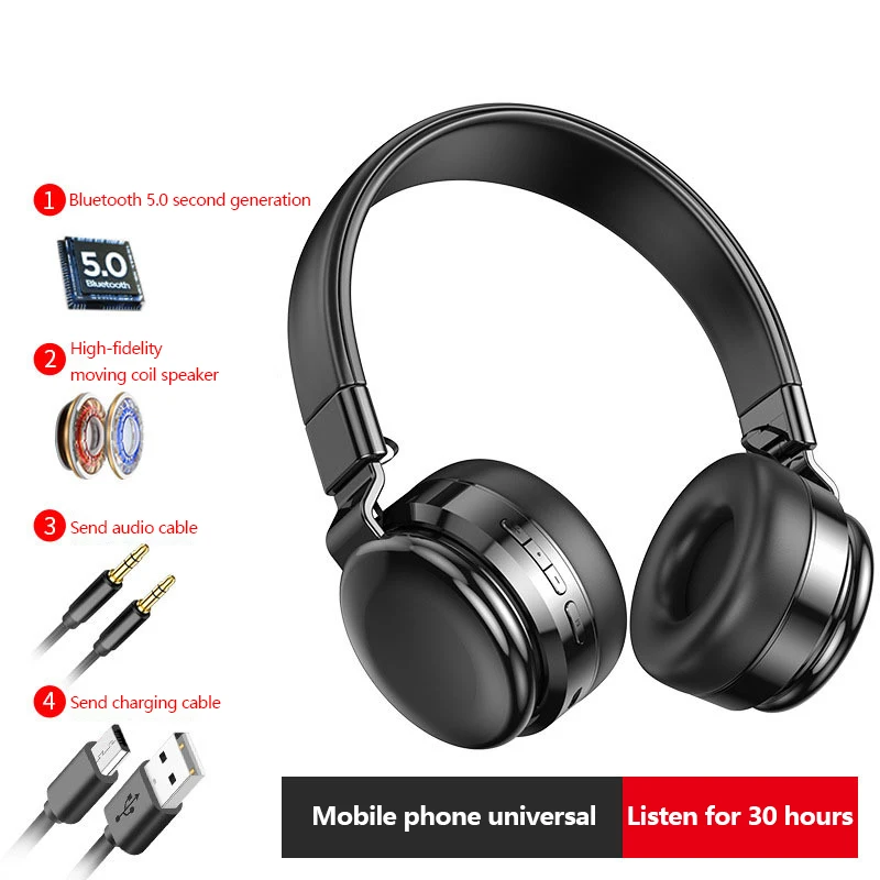 R10 Bluetooth Headphones Over Ear Stereo Bluetooth 5.0 Headset Foldable Support TF Card Portable Fashionable Earphone Accessory
R10 Bluetooth Headphones Over Ear Stereo Bluetooth 5.0 Headset Foldable Support TF Card Portable Fashionable Earphone Accessory