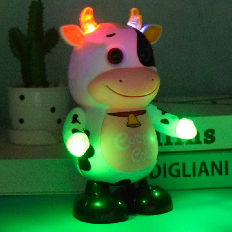 Children's Electric Dancing Robot Toy Cute Small Cute Cow Sound And Light Music Electric Toy Parent-child Interactive Toy Gift
Children's Electric Dancing Robot Toy Cute Small Cute Cow Sound And Light Music Electric Toy Parent-child Interactive Toy Gift