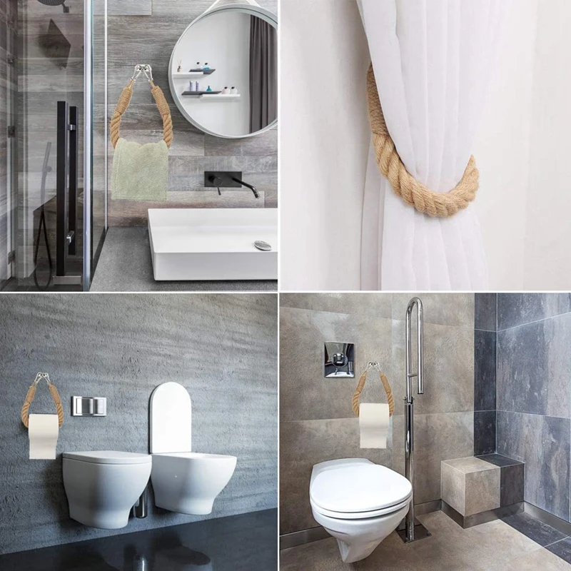 3 Packs Rope Toilet Paper Holder for Bathroom Kitchen,Coastal Rope Secures Towel Nautical Bathroom decoration
3 Packs Rope Toilet Paper Holder for Bathroom Kitchen,Coastal Rope Secures Towel Nautical Bathroom decoration