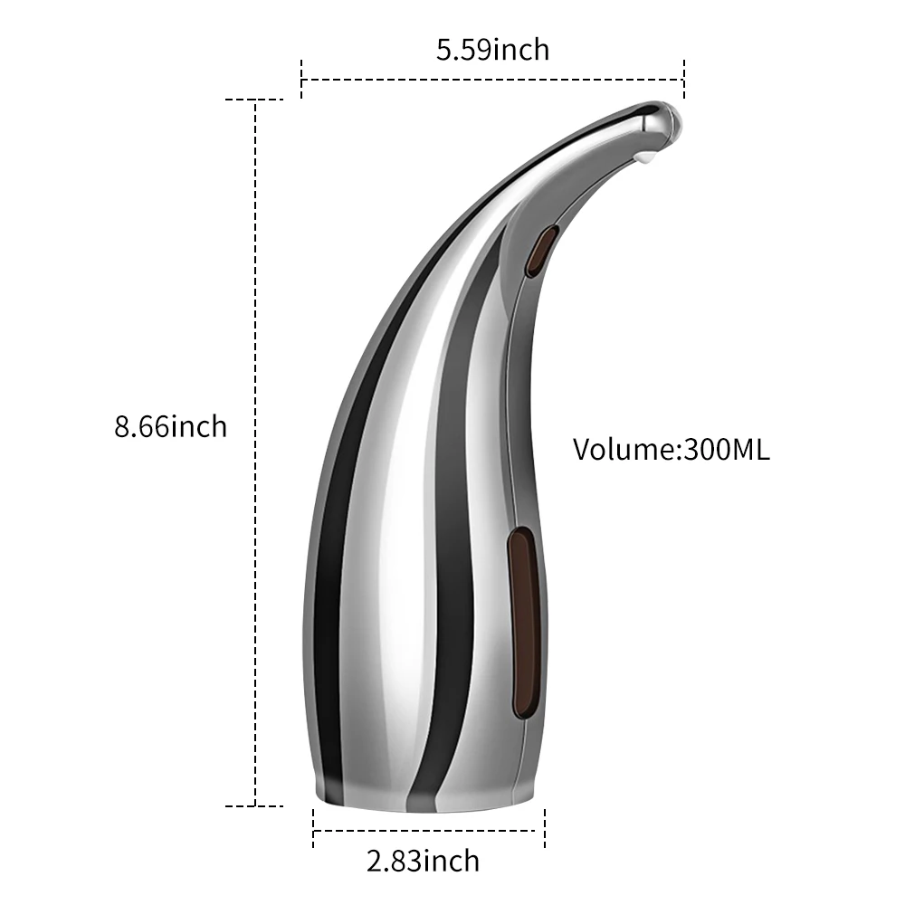 Automatic Soap Dispenser Bathroom Infrared Hand-free Touchless Soap Dispenser Kitchen Dish Liquid Hand Soap Dispenser 300mL
Automatic Soap Dispenser Bathroom Infrared Hand-free Touchless Soap Dispenser Kitchen Dish Liquid Hand Soap Dispenser 300mL
