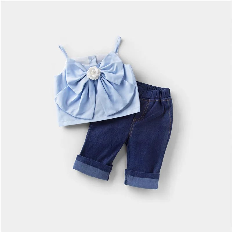 Jargazol Summer Little Girls Clothing Set Bow Tie Vest&Denim Shorts 2 Pieces Fashion Korean Children Clothes Cute Kids Outfits
Jargazol Summer Little Girls Clothing Set Bow Tie Vest&Denim Shorts 2 Pieces Fashion Korean Children Clothes Cute Kids Outfits