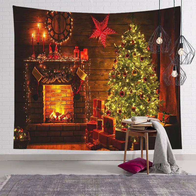 Christmas hanging cloth background cloth cartoon Santa bedroom decoration cloth bedside tapestry custom
Christmas hanging cloth background cloth cartoon Santa bedroom decoration cloth bedside tapestry custom
