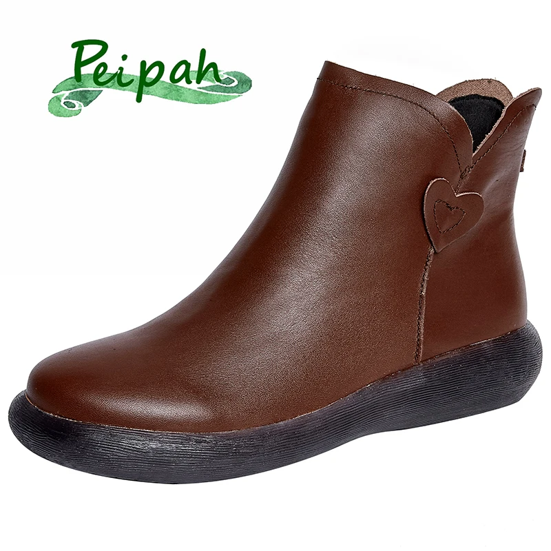 Полусапожки PEIPAH из натуральной кожи, на плоской подошве, в стиле ретро, для весны и осени, женская обувь с застежкой-молнией
Полусапожки PEIPAH из натуральной кожи, на плоской подошве, в стиле ретро, для весны и осени, женская обувь с застежкой-молнией