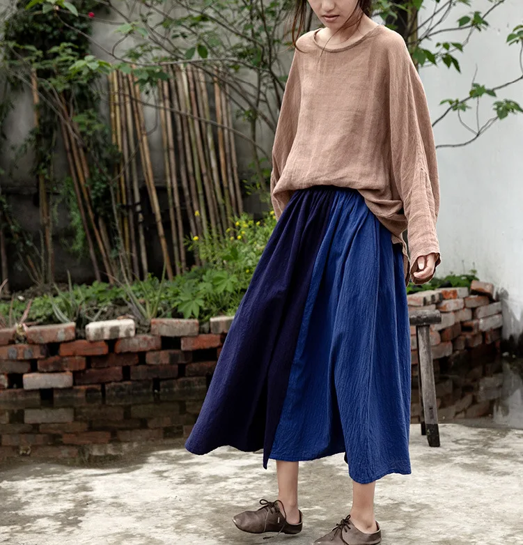 Women 2020 Autumn Retro Pleated Skirt Cotton Linen Skirt Ladies Patchwork Skirts Female Vintage Falda Plisada Mujer Jupe Courte
Women 2020 Autumn Retro Pleated Skirt Cotton Linen Skirt Ladies Patchwork Skirts Female Vintage Falda Plisada Mujer Jupe Courte
