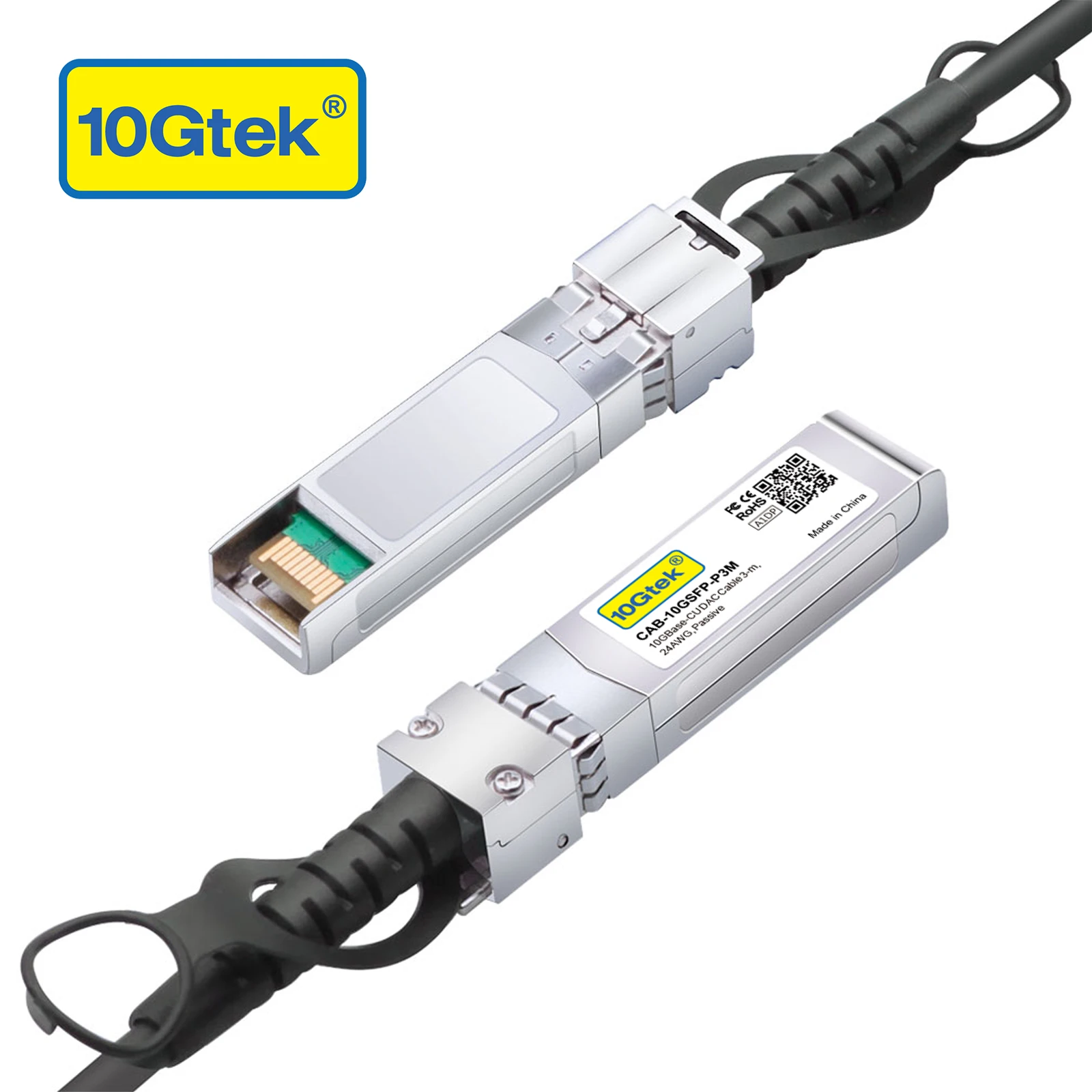 SFP+ DAC Twinax Cable, Passive, Compatible with Cisco SFP-H10GB-CU3M, Ubiquiti and More, 3 Meter(10ft)
SFP+ DAC Twinax Cable, Passive, Compatible with Cisco SFP-H10GB-CU3M, Ubiquiti and More, 3 Meter(10ft)