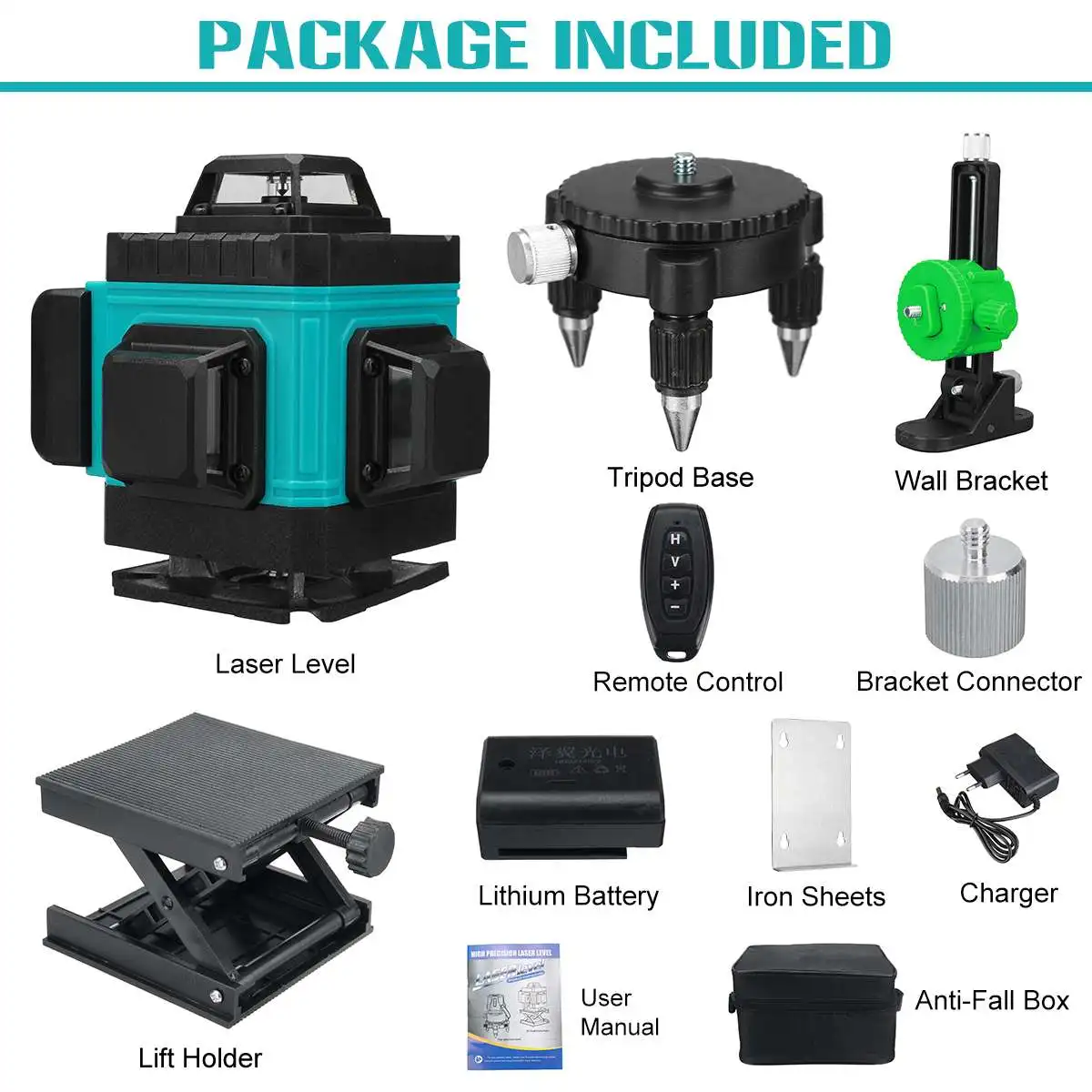 16 Lines 4D Laser Level Level Self-Leveling 360 Horizontal And Vertical Cross Super Powerful Green Laser Level
16 Lines 4D Laser Level Level Self-Leveling 360 Horizontal And Vertical Cross Super Powerful Green Laser Level