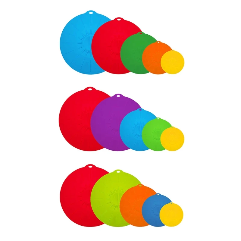 5 Pcs Silicone Stretch Lids Stretchable Round Food Covers Fit All of Containers Microwave Dishwasher Safe Household
5 Pcs Silicone Stretch Lids Stretchable Round Food Covers Fit All of Containers Microwave Dishwasher Safe Household